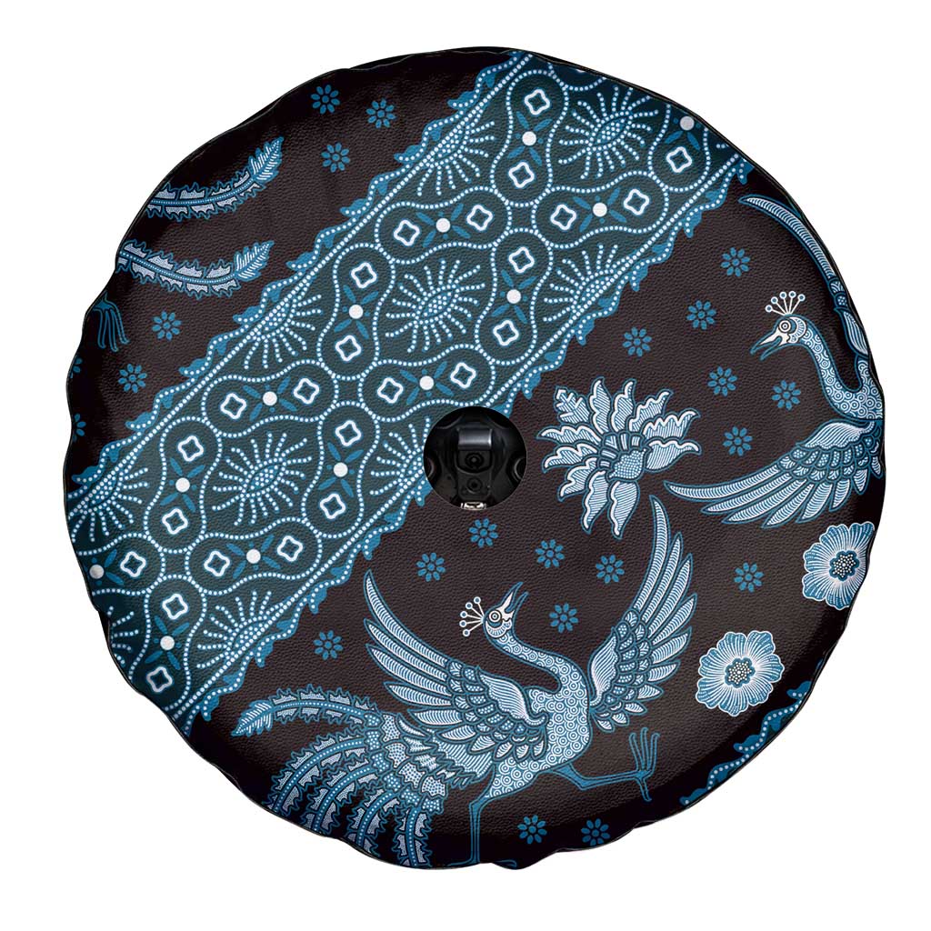 Indonesia Batik Pattern Spare Tire Cover Blue Version - Wonder Print Shop