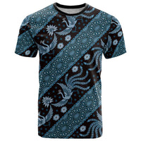 Indonesia Batik Pattern T Shirt Blue Version - Wonder Print Shop