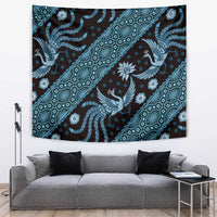 Indonesia Batik Pattern Tapestry Blue Version - Wonder Print Shop