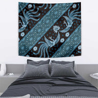 Indonesia Batik Pattern Tapestry Blue Version - Wonder Print Shop