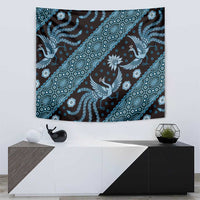 Indonesia Batik Pattern Tapestry Blue Version - Wonder Print Shop