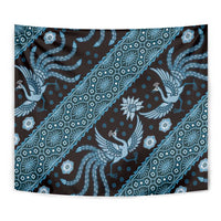 Indonesia Batik Pattern Tapestry Blue Version - Wonder Print Shop