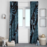 Indonesia Batik Pattern Window Curtain Blue Version - Wonder Print Shop