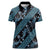 Indonesia Batik Pattern Women Polo Shirt Blue Version - Wonder Print Shop