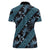Indonesia Batik Pattern Women Polo Shirt Blue Version - Wonder Print Shop