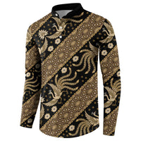 Indonesia Batik Pattern Button Sweatshirt Gold Version - Wonder Print Shop
