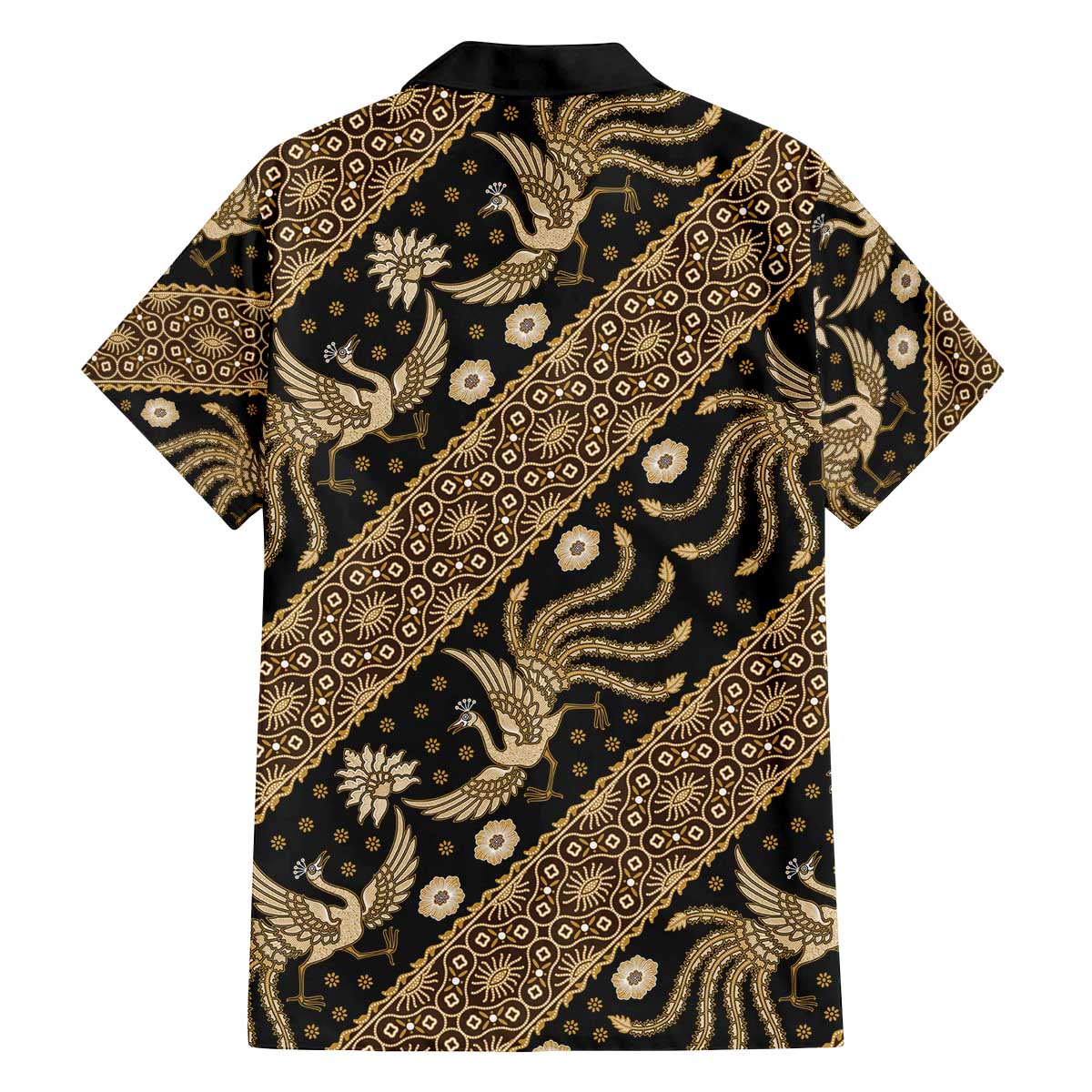 Indonesia Batik Pattern Family Matching Puletasi and Hawaiian Shirt Gold Version - Wonder Print Shop
