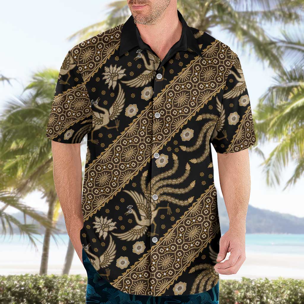 Indonesia Batik Pattern Hawaiian Shirt Gold Version - Wonder Print Shop