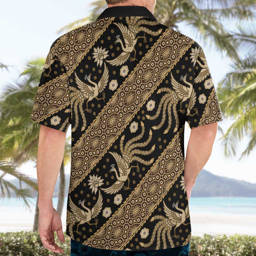 Indonesia Batik Pattern Hawaiian Shirt Gold Version - Wonder Print Shop