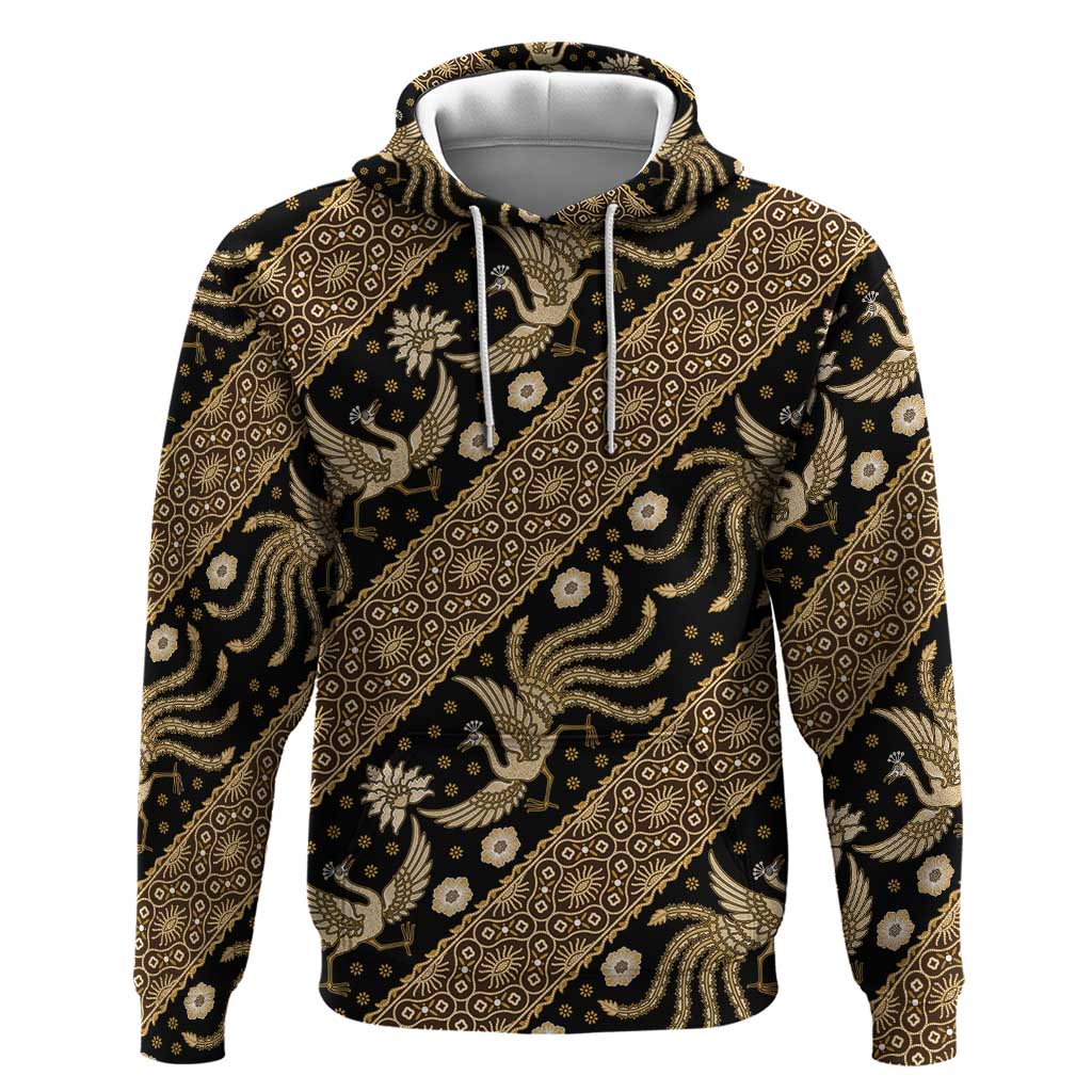 Indonesia Batik Pattern Hoodie Gold Version - Wonder Print Shop