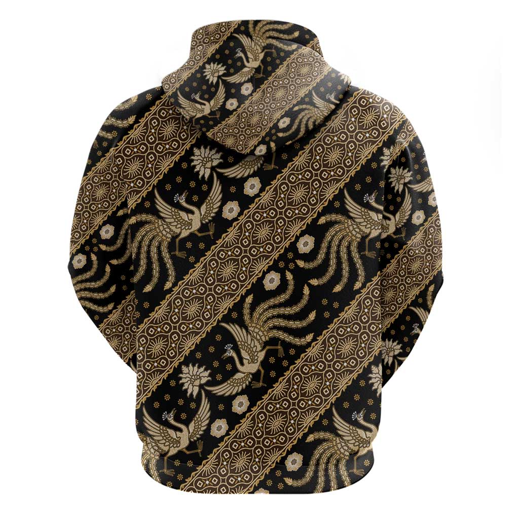 Indonesia Batik Pattern Hoodie Gold Version - Wonder Print Shop