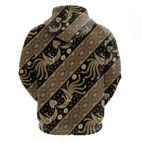 Indonesia Batik Pattern Hoodie Gold Version - Wonder Print Shop