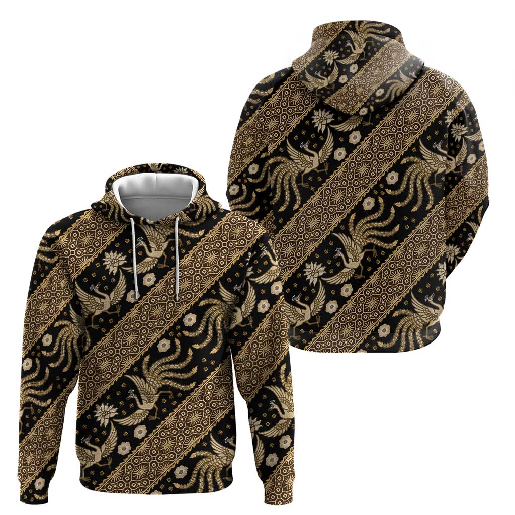 Indonesia Batik Pattern Hoodie Gold Version - Wonder Print Shop