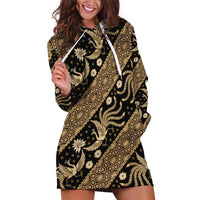 Indonesia Batik Pattern Hoodie Dress Gold Version - Wonder Print Shop