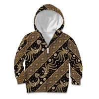 Indonesia Batik Pattern Kid Hoodie Gold Version - Wonder Print Shop