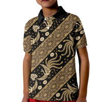 Indonesia Batik Pattern Kid Polo Shirt Gold Version - Wonder Print Shop