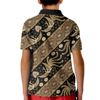 Indonesia Batik Pattern Kid Polo Shirt Gold Version - Wonder Print Shop