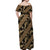Indonesia Batik Pattern Off Shoulder Maxi Dress Gold Version - Wonder Print Shop