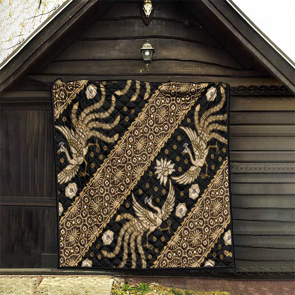 Indonesia Batik Pattern Quilt Gold Version - Wonder Print Shop