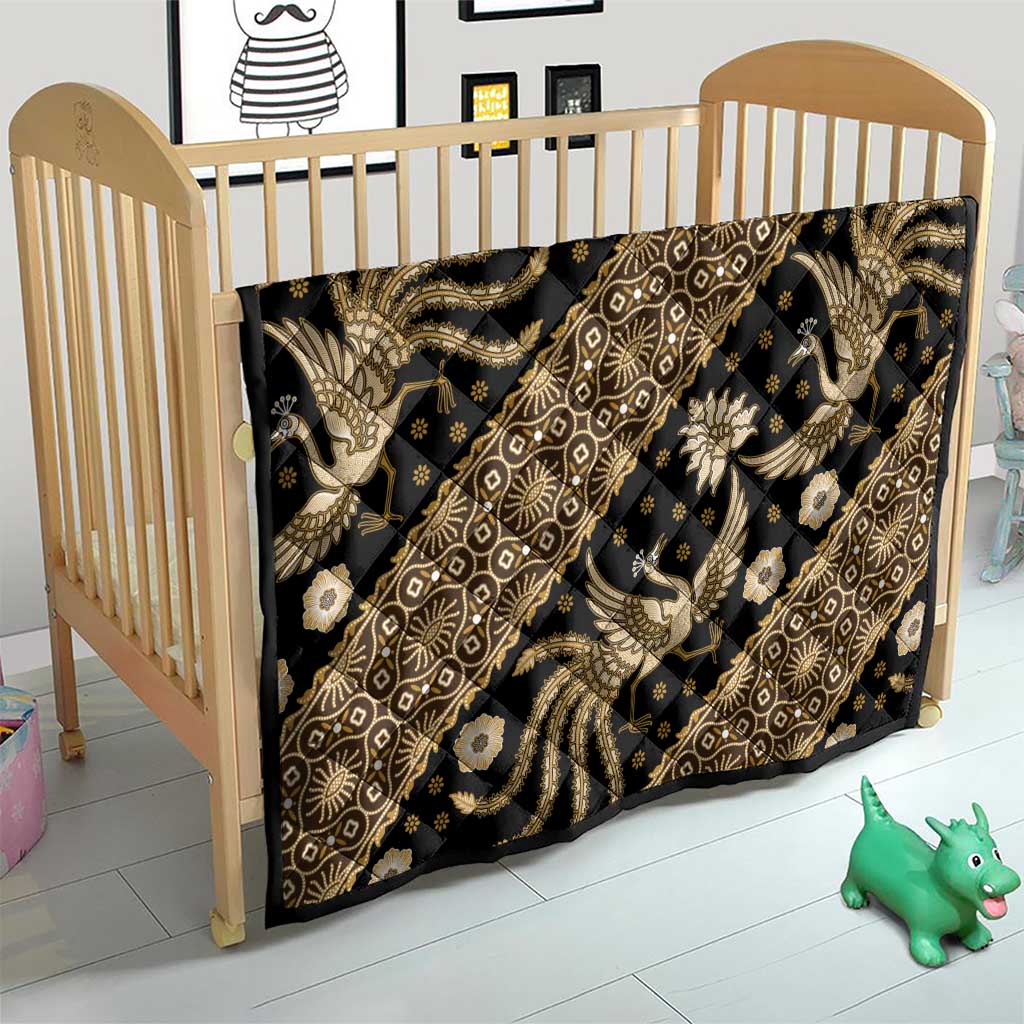 Indonesia Batik Pattern Quilt Gold Version - Wonder Print Shop