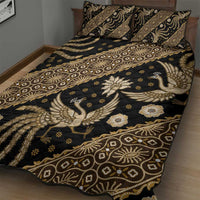 Indonesia Batik Pattern Quilt Bed Set Gold Version - Wonder Print Shop
