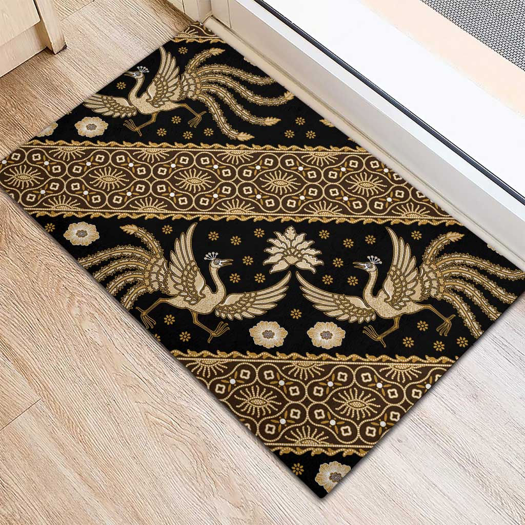 Indonesia Batik Pattern Rubber Doormat Gold Version - Wonder Print Shop