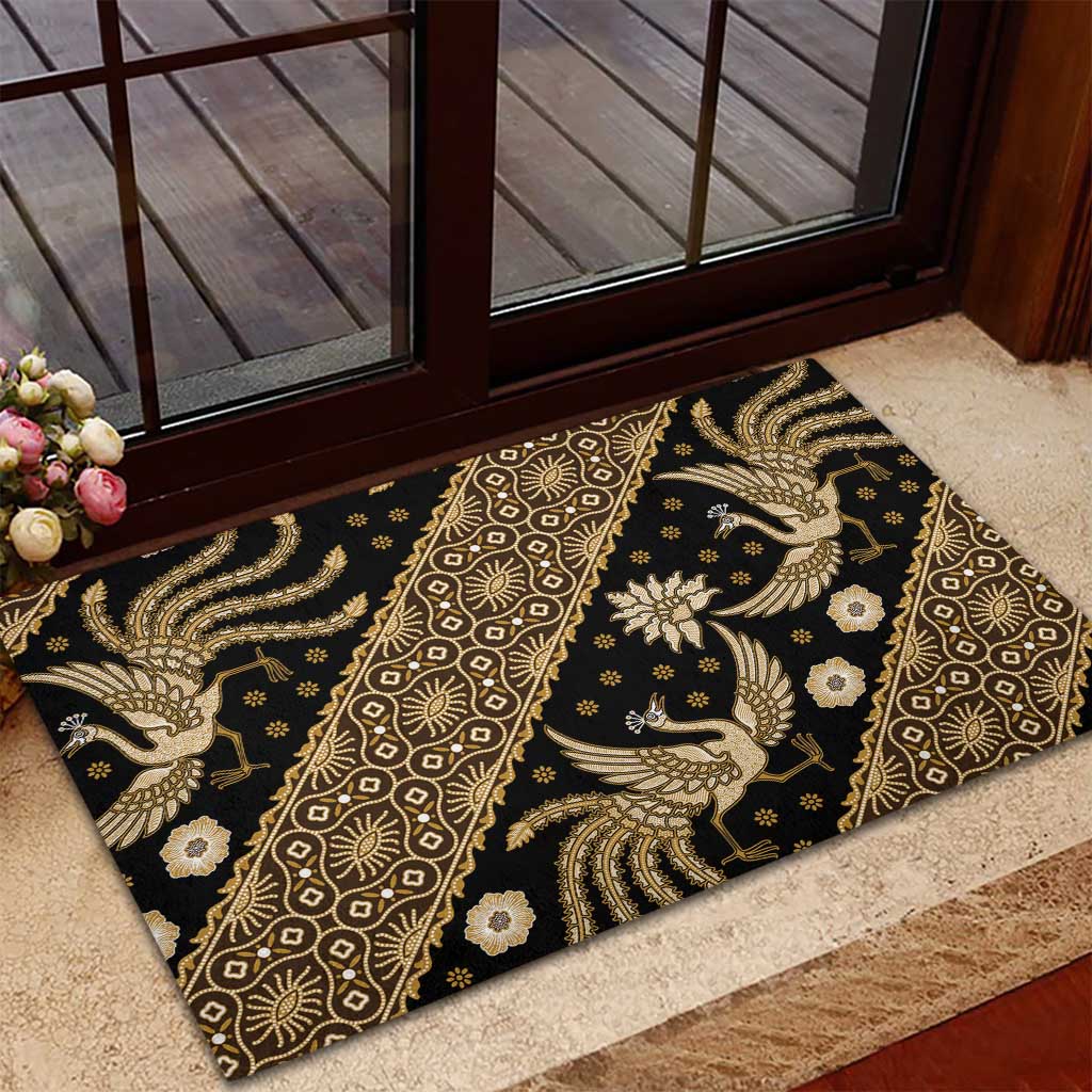 Indonesia Batik Pattern Rubber Doormat Gold Version - Wonder Print Shop