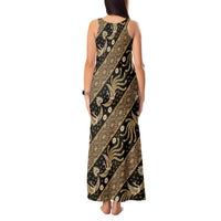 Indonesia Batik Pattern Tank Maxi Dress Gold Version - Wonder Print Shop