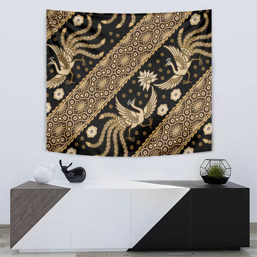 Indonesia Batik Pattern Tapestry Gold Version - Wonder Print Shop