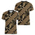 Indonesia Batik Pattern Women V-Neck T-Shirt Gold Version - Wonder Print Shop