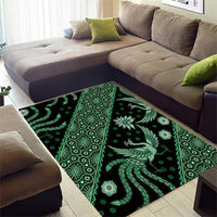 Indonesia Batik Pattern Area Rug Green Version - Wonder Print Shop