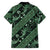 Indonesia Batik Pattern Family Matching Short Sleeve Bodycon Dress and Hawaiian Shirt Green Version - Wonder Print Shop