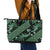 Indonesia Batik Pattern Leather Tote Bag Green Version - Wonder Print Shop