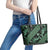 Indonesia Batik Pattern Leather Tote Bag Green Version - Wonder Print Shop