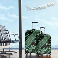 Indonesia Batik Pattern Luggage Cover Green Version - Wonder Print Shop