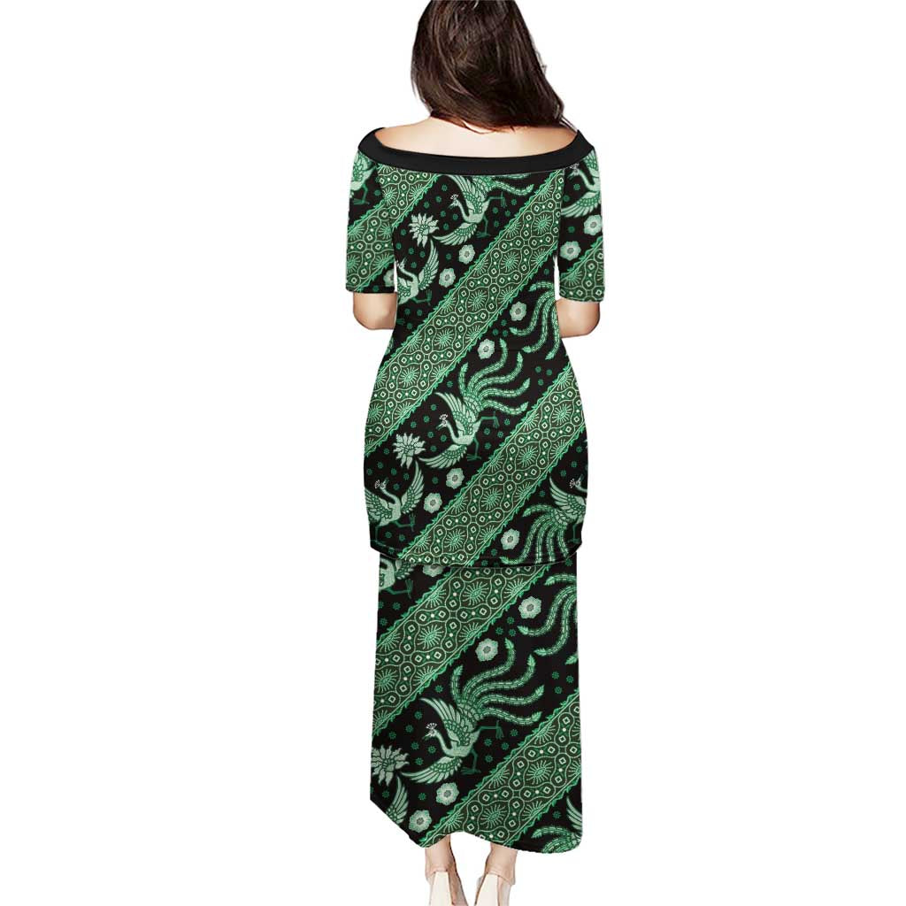 Indonesia Batik Pattern Puletasi Green Version - Wonder Print Shop