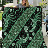 Indonesia Batik Pattern Quilt Green Version - Wonder Print Shop