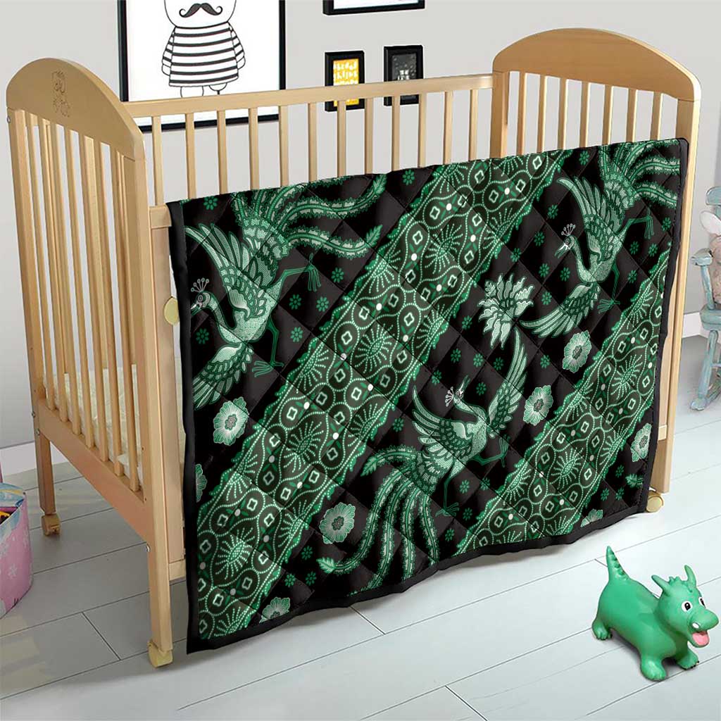 Indonesia Batik Pattern Quilt Green Version - Wonder Print Shop
