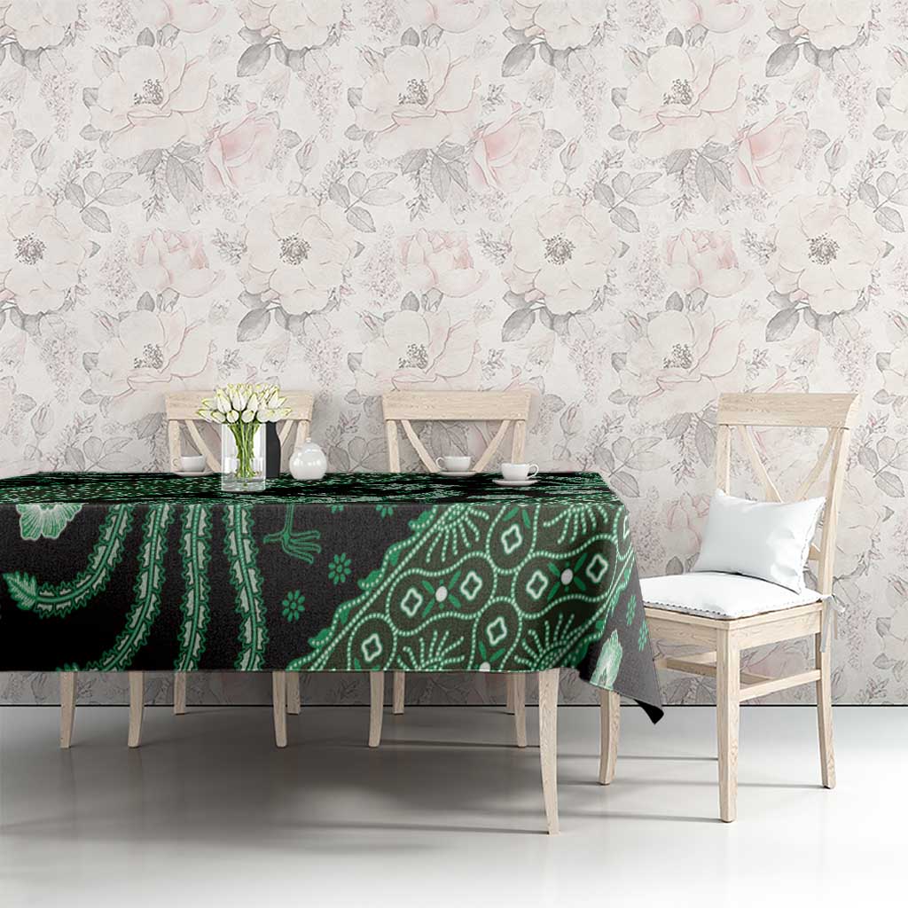 Indonesia Batik Pattern Tablecloth Green Version - Wonder Print Shop