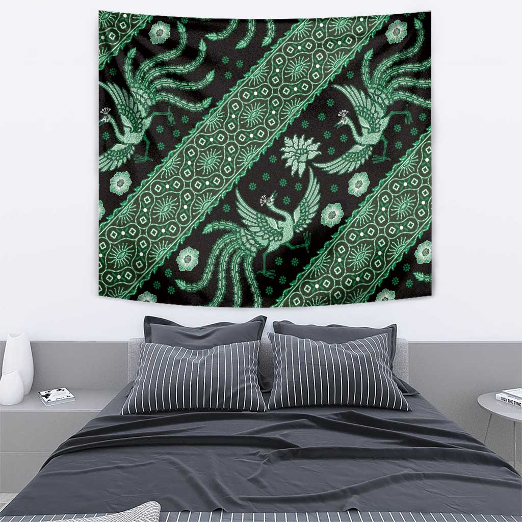 Indonesia Batik Pattern Tapestry Green Version - Wonder Print Shop