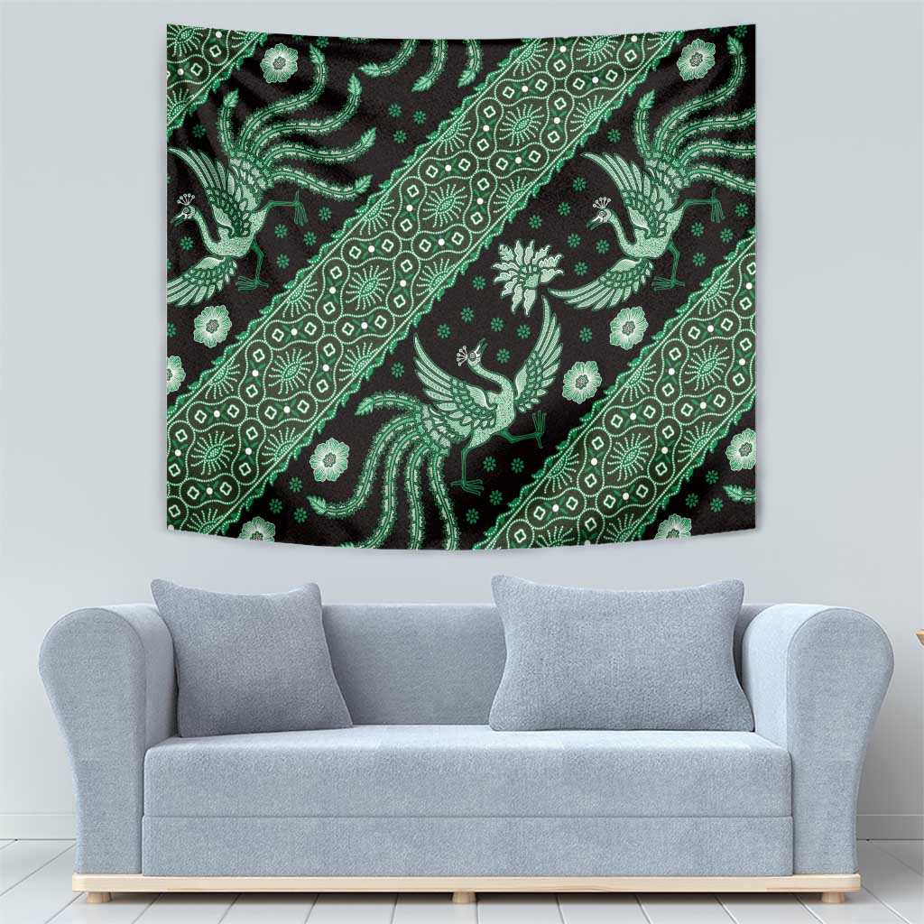 Indonesia Batik Pattern Tapestry Green Version - Wonder Print Shop