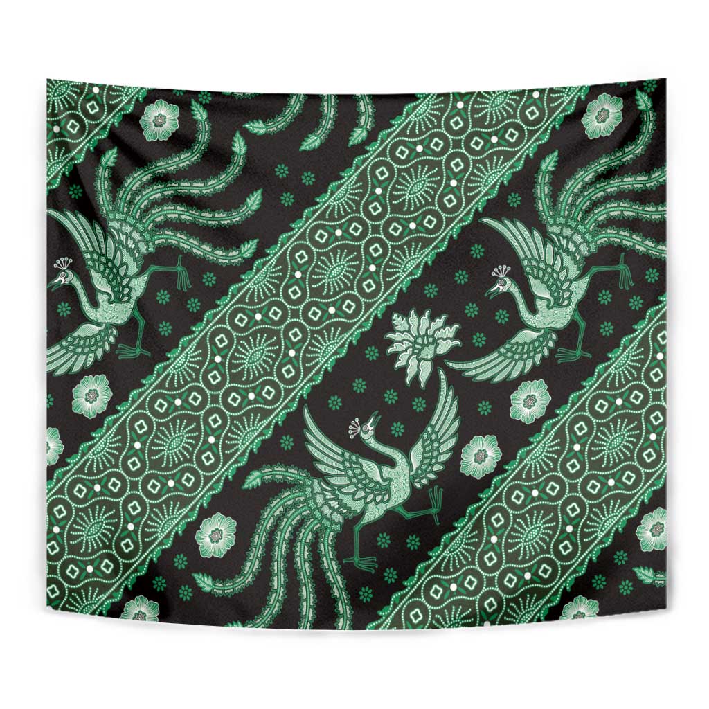 Indonesia Batik Pattern Tapestry Green Version - Wonder Print Shop