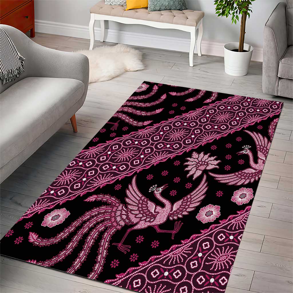 Indonesia Batik Pattern Area Rug Pink Version - Wonder Print Shop