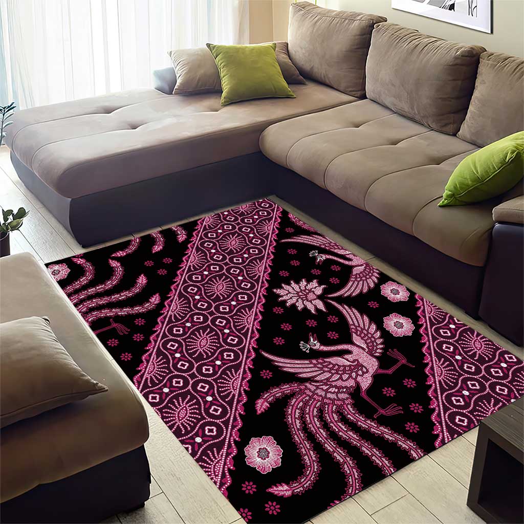 Indonesia Batik Pattern Area Rug Pink Version - Wonder Print Shop