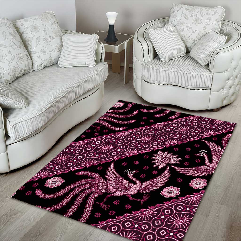 Indonesia Batik Pattern Area Rug Pink Version - Wonder Print Shop
