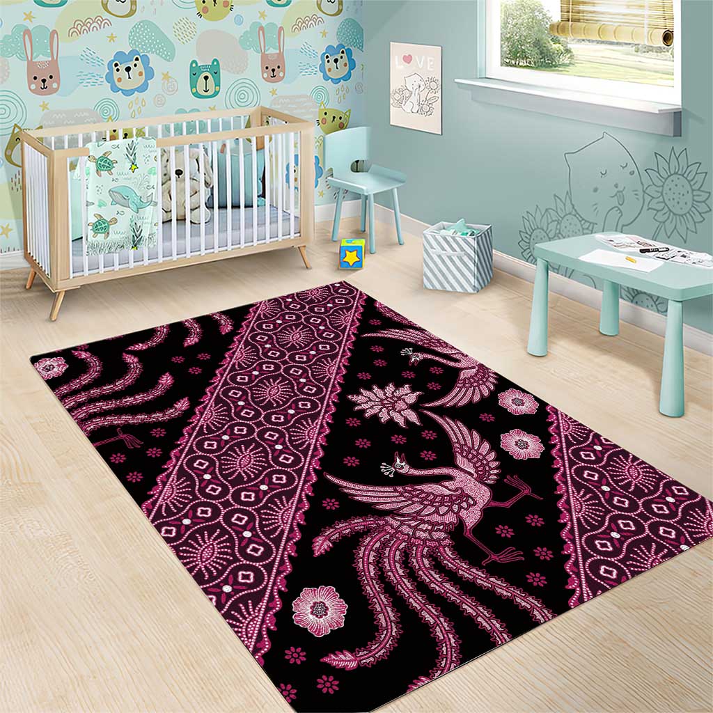 Indonesia Batik Pattern Area Rug Pink Version - Wonder Print Shop