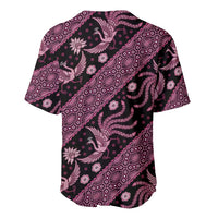 Indonesia Batik Pattern Baseball Jersey Pink Version - Wonder Print Shop