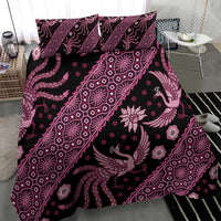 Indonesia Batik Pattern Bedding Set Pink Version - Wonder Print Shop