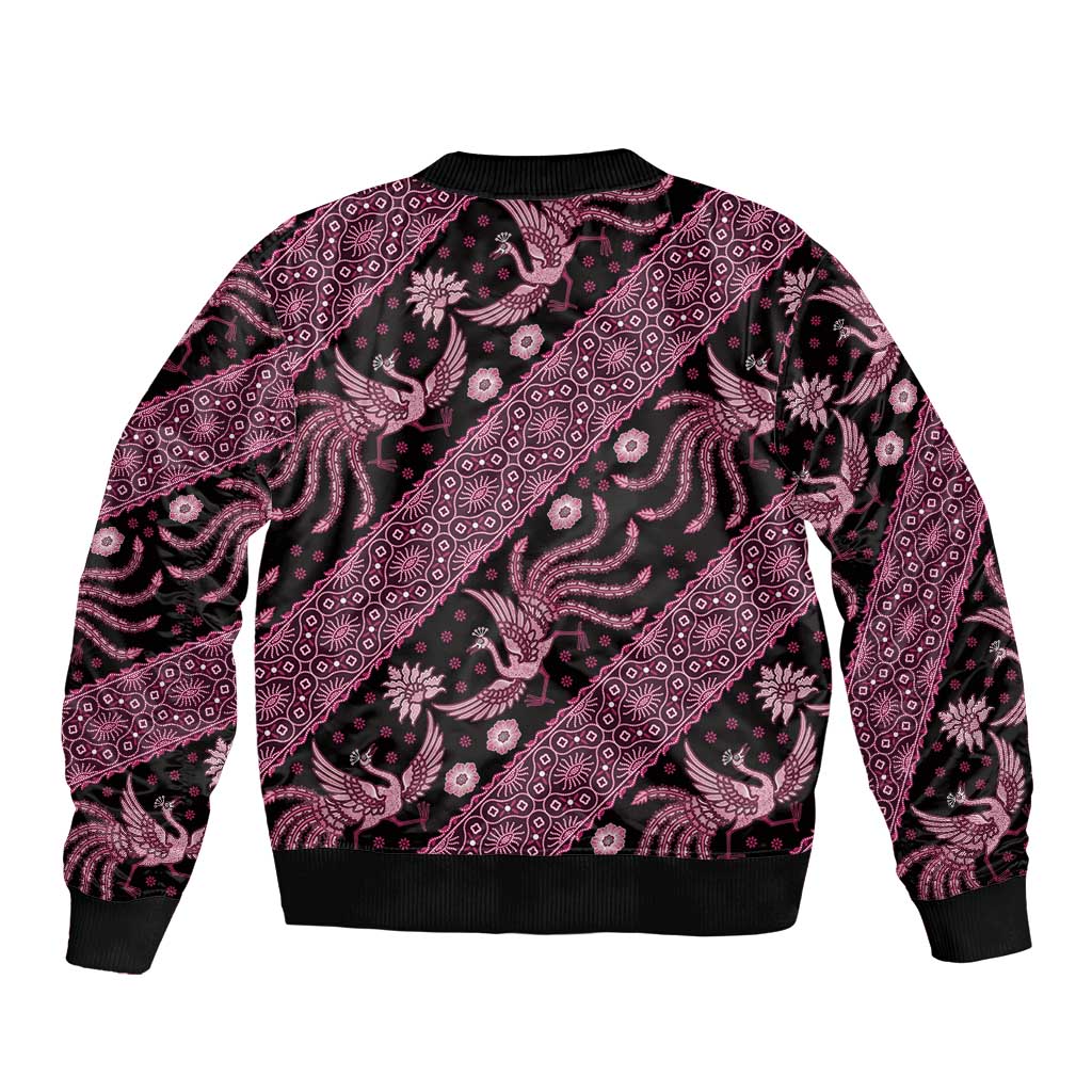 Indonesia Batik Pattern Bomber Jacket Pink Version - Wonder Print Shop