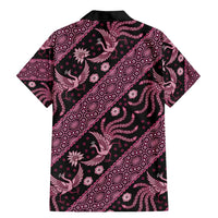 Indonesia Batik Pattern Family Matching Mermaid Dress and Hawaiian Shirt Pink Version - Wonder Print Shop
